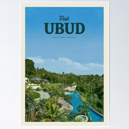 Poster Visit Ubud Wall Art, Unframed Prints For Home Or Office, Perfect Gift For Everyone, 8x12