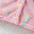 thumbnail image 4 of Kiijoy Big Girls Cartoon Flannel Hooded Bathrobe Sleepwear Robe with Belt, Sizes 7-8, 4 of 6