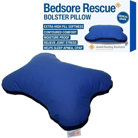 Bedsore Rescue Bolster Pillow for Bed Sore Prevention, Pressure Sore Relief Cushion, Positioning Pillow for Sleep Apnea & BiPAP/CPAP Pillow, Medical Grade, Made in USA