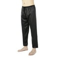 thumbnail image 3 of Mens Pajama Pants, Comfortable Pajama Pants for Lounge Soft Lightweight Sleep Bottoms, Black, L, 3 of 7
