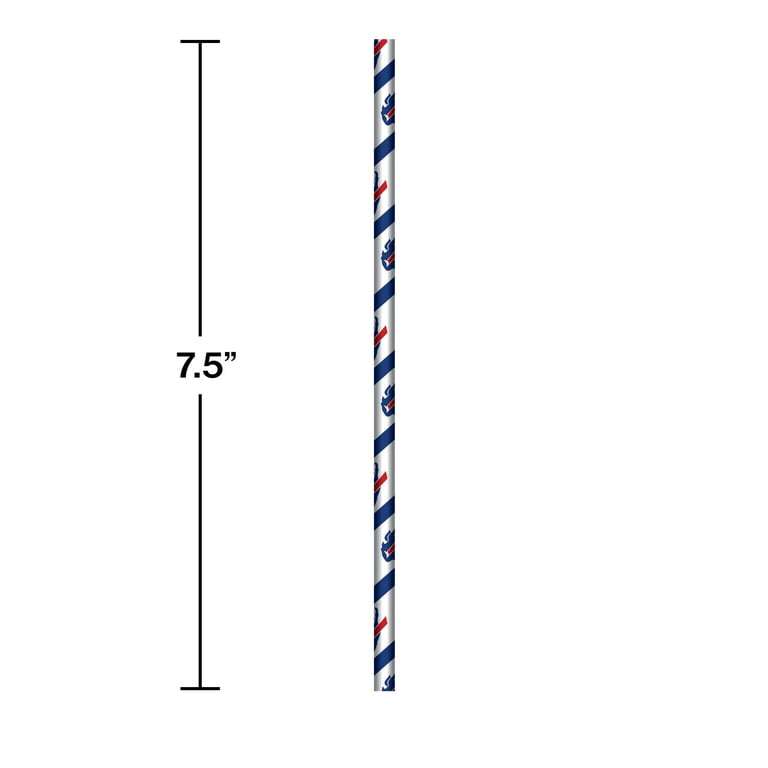 Buffalo Bills Paper Straws, 72 Count 