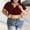 Wine, variant on FAHXNVB Women's Built-in Bra T-Shirts Plus Size Notched Neck Lightweight Tees Tops Solid Color Soft Comfy Fashion Casual Shirts