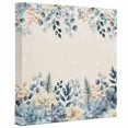 thumbnail image 2 of Ships Next Day Canvas Wall Art 16"x16", Christmas Eucalyptus Wood Framed Canvas Print Painting, Blue Poinsettia Vintage Winter Snowy Ready to Hang Picture Wall Decor for Home Bedroom Kitchen Office, 2 of 9