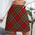 thumbnail image 3 of Royal Stewart Tartan Cross Plaid Mini Skirt mini denim skirt Woman skirt Dresses, 3 of 7