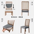 thumbnail image 2 of Xiao Hua Light Gray dining chair seat cover -2 pieces, 4-way elastic open back, breathable sliding pocket, suitable for kitchen dining protection without armrests, 2 of 5