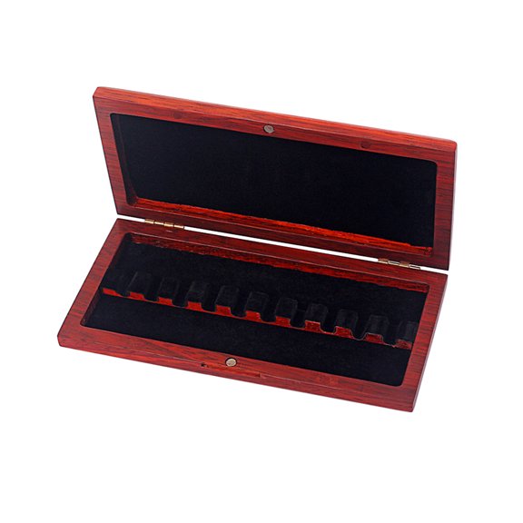Soidarity Redwood Oboe Reed Case Cajas de caña de pescar reutilizables a prueba de humedad Almacenamiento ligero resistente al desgaste Accesorios para instrumentos musicales 10 Stück