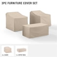 thumbnail image 2 of Crosley Furniture 3 Piece Patio Vinyl Conversation Cover Set in Tan, 2 of 7