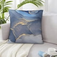 thumbnail image 3 of Abstract Marble Blue and Gold Pillow Covers 18x18 Set of 2, Art Marble Morden Throw Pillow Covers Outdoor Decorative Pillow Case for Couch Bed Sofa Cushion Home Decor, 3 of 6