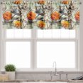 thumbnail image 3 of Ambesonne Floral Valance & Curtain, Retro Garden Flower Petals, 55"x45", Marigold Ivory and Eggshell, 3 of 7