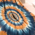 thumbnail image 3 of Orange Blue Tie Dye Spiral Pattern Blanket,Comfortable Soft Flannel Throw Blanket,All Season,Warm Lightweight Blankets for Sofa Bed Couch Living Room Chair,30"x40", 3 of 4