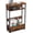 Rustci Brown, variant on Narrow Side Table,3-Tier Slim End Table with Storage Shelf,Modern Sofa Table Thin Side Table for Narrow and Small Spaces, Skinny Bedside Table Small Nightstand with Magazine Rack Space Saving/Oak