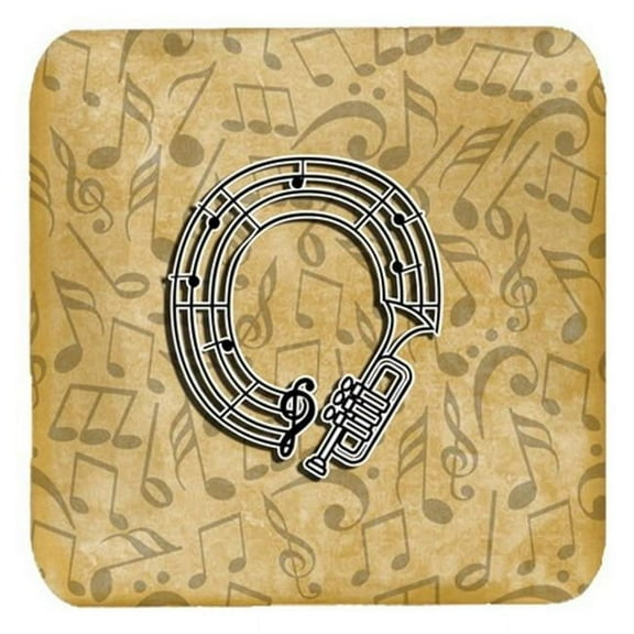 Letter O Musical Instrument Alphabet Foam Coasters, Set Of 4
