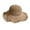 Khaki, variant on Handmade Hollow Straw Hat Cowboy Hat With Curled Brim And Raised Edge Beach Hat Sunscreen Hat