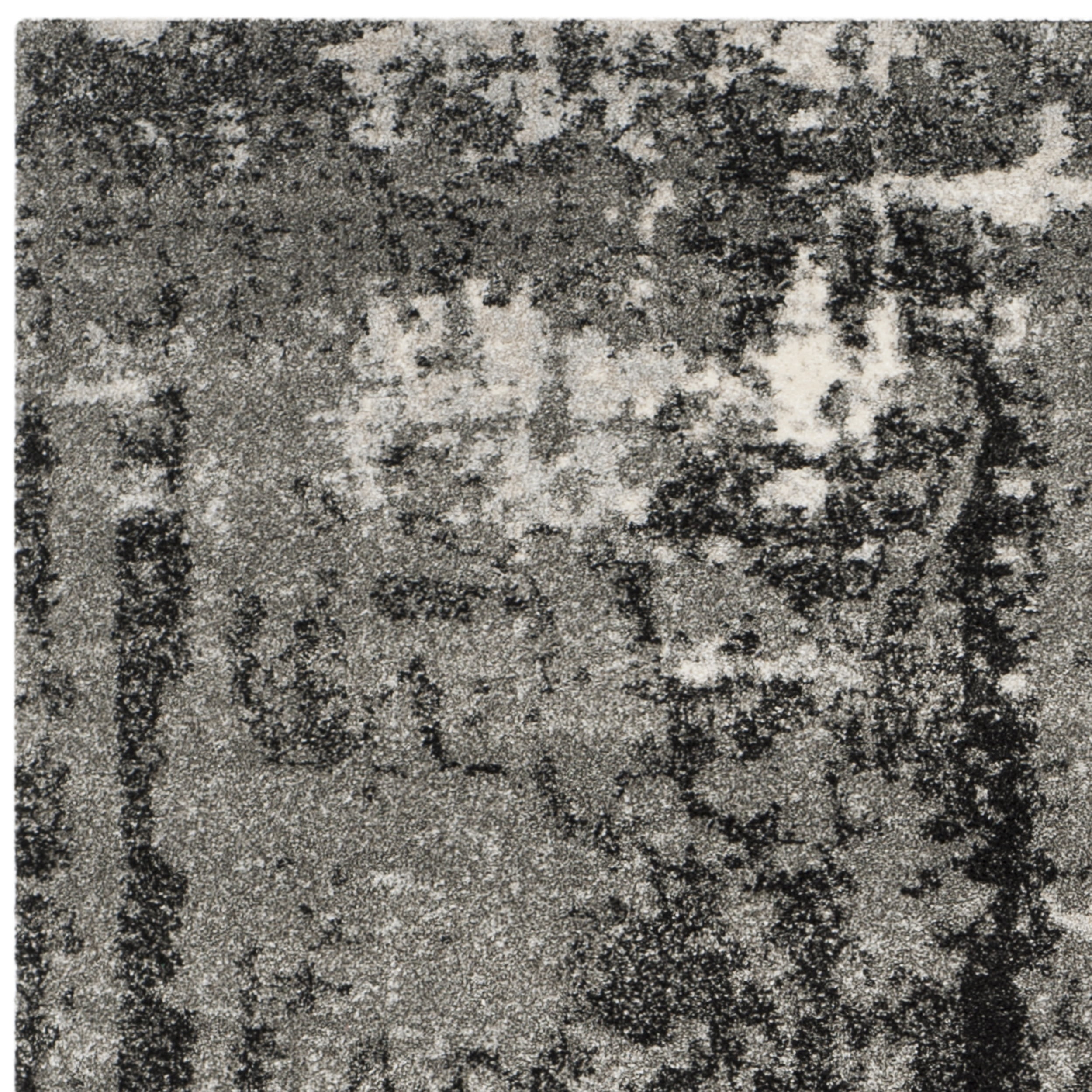 SAFAVIEH Retro Corynn Abstract Runner Rug, Light Grey/Grey, 2'3" x 13'