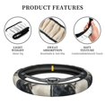 thumbnail image 4 of Vsdgher Mystical Bull in Fog Pattern Elastic Car Steering Wheel Cover,Car Wheel Cover Protector Car Accessory for Steering Wheel with a Diameter of 14.5"-15", 4 of 6