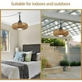 thumbnail image 6 of Hi-LIGHTS,2-In-1 Waterproof Outdoor & Indoor Dimmable Rattan Ceiling Fan with Lights & Remote Control,3 Color Modes for Gazebo,Patios,Living Room,Dining Room,Bedroom,Kitchen,Office(Brown)., 6 of 9