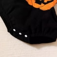 thumbnail image 6 of qiiinnHk Baby Boy Girl Halloween Clothes Sweater Romper Pumpkin Ghost Knitted Romper Suspender Jumpsuit Baby Girl Halloween Outfit 3-6 Months,Black, 6 of 7