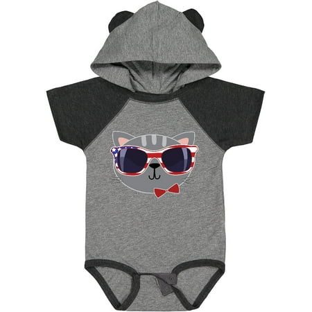 

Inktastic 4th of July Girl Outfit Patriotic Cat Gift Baby Boy or Baby Girl Bodysuit