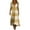 Multicolor#3, variant on Tnhcen Women's Bohemian Style Printed V - Neck Long Sleeve Maxi Dress Plus Size S - 2XL Nylon Spandex Matte Finish Slim Fit Casual Dress