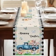 thumbnail image 3 of Table Runners 72 Inches Long Dress Scarves, Easter Farmhouse Kitchen Table Runner, Coffee Tablerunners, Spring Farmhouse Truck Rabbit Eggs Floral Plaid 16x72 Inch, 3 of 9