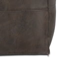 thumbnail image 6 of Simpli Home Sheffield 18 inch Wide Boho Square Pouf in Distressed Dark Brown Genuine Leather, 6 of 6