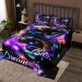 thumbnail image 2 of Erosebridal Neon Butterfly Coverlet Set Twin, Stars Inspirational Words Bedding Set 2pcs, 2 of 5