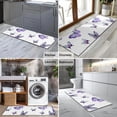 thumbnail image 2 of Purple Flower Butterfly Pattern Kitchen Rug Mat,Kitchen Runner Rugs Non Skid Washable,Decorative Kitchen Floor Mats for Kitchen,Sink,Laundry,17"X47", 2 of 5
