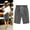 Gray, variant on TIHLMK Womens Summer Shorts Solid Five Points Large Size Cotton Linen Pants Casual Shorts for Women