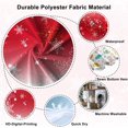 thumbnail image 2 of Winter Wonderland Snowflake Shower Curtain for Bathroom White Snowflakes Pattern on Christmas Red Background Shower Curtain Waterproof Fabric for Bathroom Decor 36Wx72L inches, 2 of 6