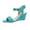 Sky Blue, variant on OAVQHLG3B Womens Sandals Women's Solid Color Round Toe Wedge Heel Buckle Suede Low Top Sandals Shoes