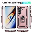 thumbnail image 7 of Asuwish Compatible with Samsung Galaxy S26 Plus 5G Phone Case Tempered Glass Screen Protector Slim Magnetic Ring Holder Stand Hybrid Protective Cell Cover for S26Plus 26S S 26 26Plus Women Men Pink, 7 of 7