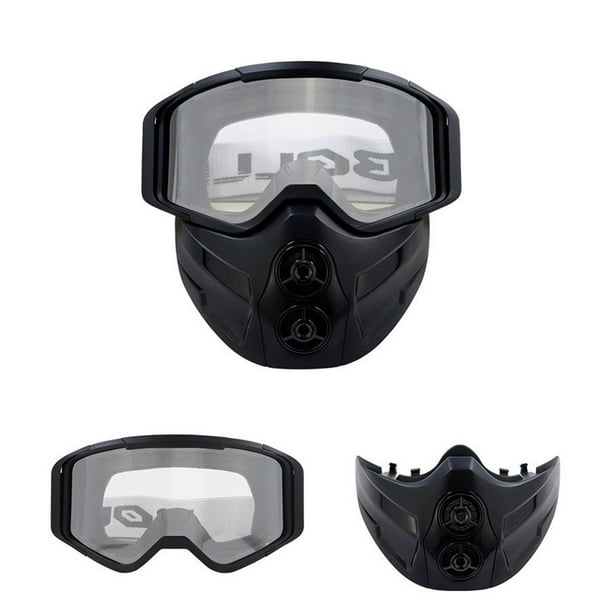 Máscara Facial Desértica con Parabrisas de Motocicleta de Marco Completo con Gafas Antivaho y Protección Uv