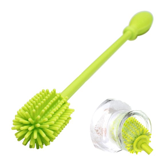 Cepillo limpiador de botellas de silicona A2S Protection con mango largo