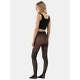 thumbnail image 4 of No Boundaries Star Pattern Sheer Tights for Women, Sizes S-3XL, 4 of 4