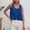 Blue 1, variant on Women's Sleeveless Camisole with Lace Patchwork for Everyday Wear Slim Fit Solid Color Knit Tennis Vest for Women Light Green L