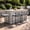 4 grey stools, variant on Crestlive Products Outdoor Bar Stools Set of 2, 26" Counter Height Stackable Modern Patio Bar Chairs with Rattan Back and Metal Frame, for Garden Deck Pool Backyard