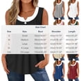 thumbnail image 3 of JGGSPWM Tank Tops for Women Loose Fit Sleeveless Summer Tops Trendy T Shirts Pleated Buttoned Patchwork Tunic Blouse Tee Gray L, 3 of 8