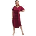 thumbnail image 4 of FEREMO 2-pack Plus Size Sleepshirts for Women V Neck Short Sleeve Nightshirts Sleepwear, 4 of 7