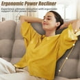 thumbnail image 2 of UHOMEPRO Recliner Sofa Couch Set, 3 Seat Electric Recliner with Remote Control and Side Pocket for Families and Friends, Modern Power Recliner Sofa for Living Room Home Theater, Brown, 2 of 9