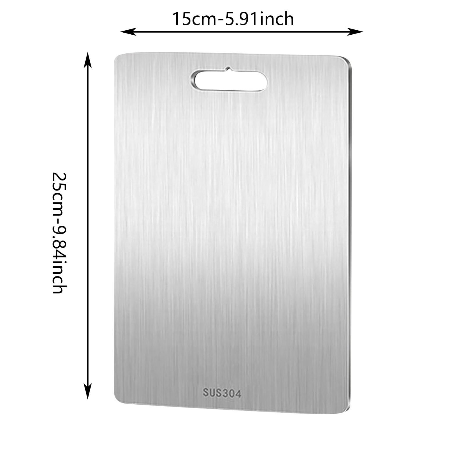 Stainless Steel Chopping Board Double Sided Thickened Cutting Board, Non Slip Rolling Kitchen Mat Dishwasher Safe(A)