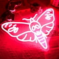 thumbnail image 3 of Y YUNHSOM Death Head Moth Neon Sign Skull Moth Neon Light LED Death Moth Neon Sign for Wall Decor,Dimmable Unique Insect Neon Lights with USB Powered for Wall Art, 3 of 7