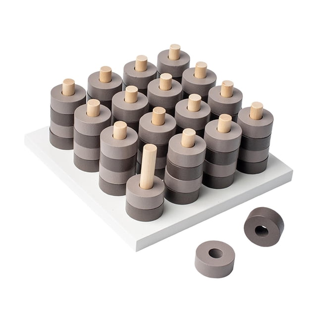 Juego de mesa de cuatro en fila, juego educativo de estrategia de pensamiento cerebral, decoración de mesa de aprendizaje, juego de dedos 3D Tic TAC
