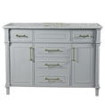 thumbnail image 4 of Bellaterra Home 800632-48SBN-LG 48 in. Single Vanity with Carrara Marble Top, Light Gray & White, 4 of 6