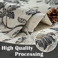 thumbnail image 7 of Floral Linen Tier Curtains 24 Inch Farmhouse Cafe Curtains Rod Pocket Country Flower Drapes for Small Windows for Kitchen Laundry Room Bathroom RV 2 Panels Light Filtering Black, 7 of 7