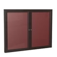 thumbnail image 2 of Ghent's Vinyl 36" x 48" 2 Door Enclosed Flannel Letterboard in Burgundy Red, 2 of 2