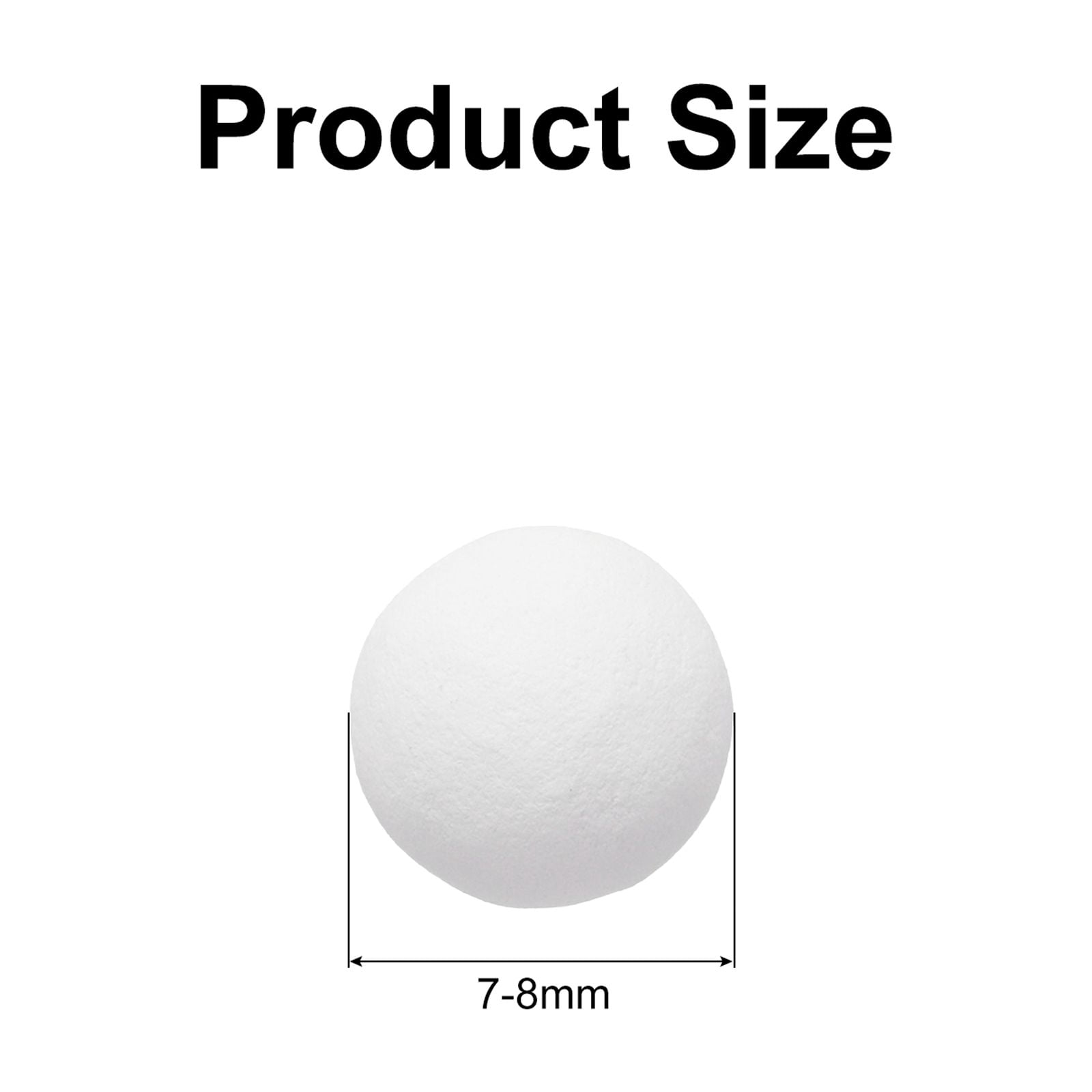 Unique Bargains 3Pcs Replacement Shower Head Bead for Filter 7-8mm White
