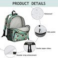 thumbnail image 4 of Corgi and Floral Blue Pattern Backpack for School, Cute School Bag with Adjustable Shoulder Straps and Padded Back, 13.8"x11.4"x6", 4 of 5