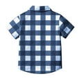 thumbnail image 6 of Bxsruta Shirts for Kids, Children's Classic Plaid School Uniform Shirt, Chest Pocket Collared Top, 6 of 7
