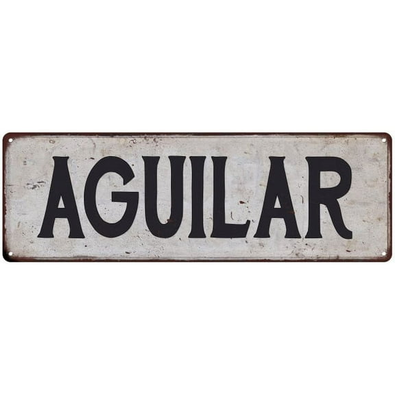 AGUILAR Vintage Look Gift Rustic Chic Metal Sign 6x18 206180036665