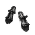 thumbnail image 2 of DREAM PAIRS Women's Two Braided Strap Low Heels for Women Open Toe Block Chunky Heels Sandals Holiday Party Wedding Dress Pumps Shoes, 2 of 7